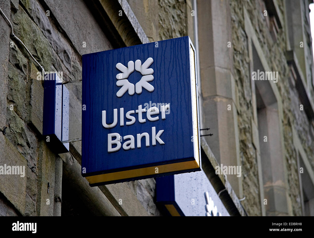 Une branche de l'Ulster Bank, Roscommon, ouest de l'Irlande Banque D'Images