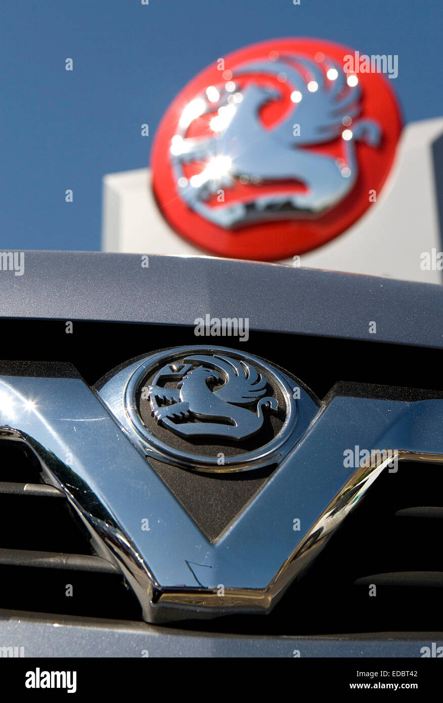 Image d'illustration de Vauxhall voitures, partie de groupe General Motors. Banque D'Images