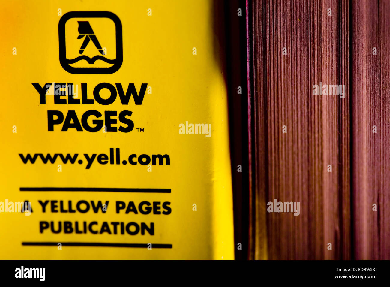 Livres Pages jaunes Banque D'Images