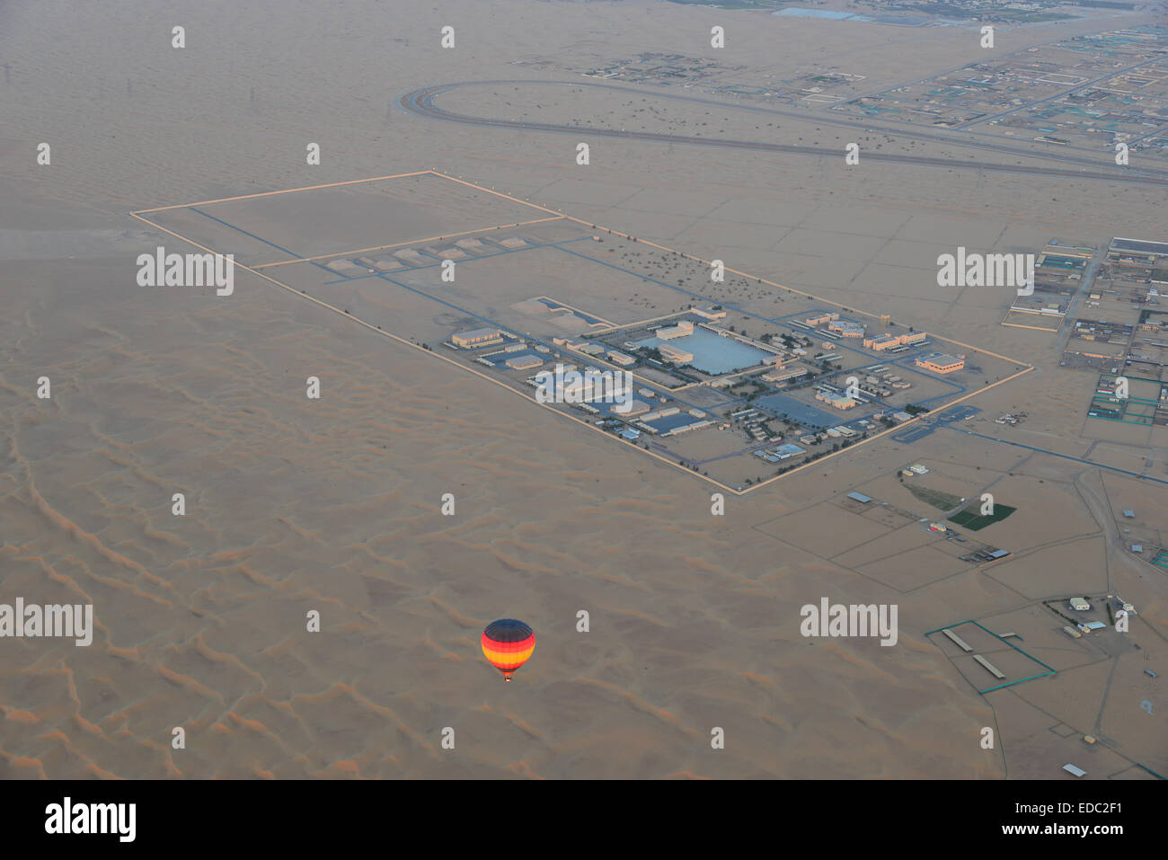 Dubai Desert en Ballon Banque D'Images