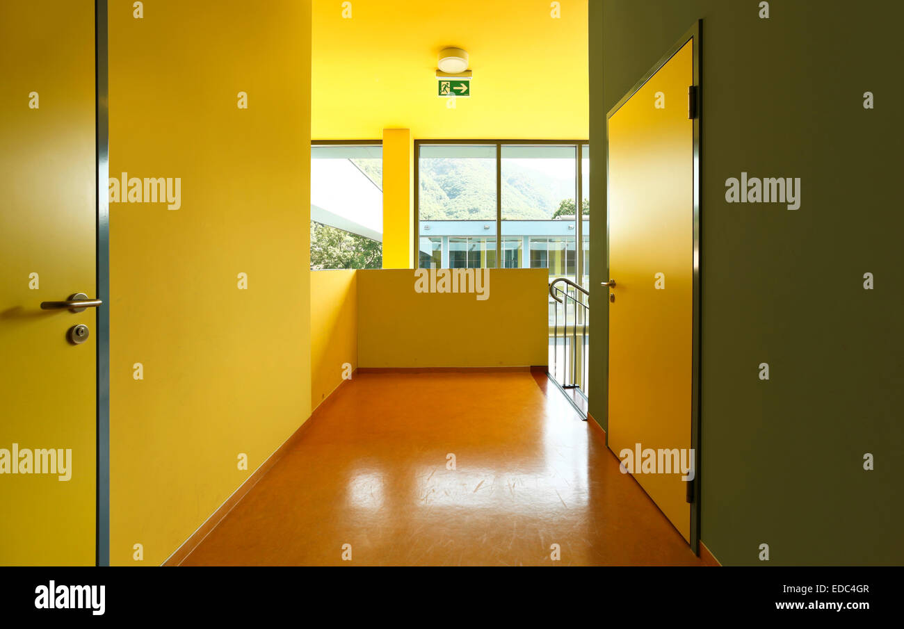L'école publique, de la construction de piscine Banque D'Images