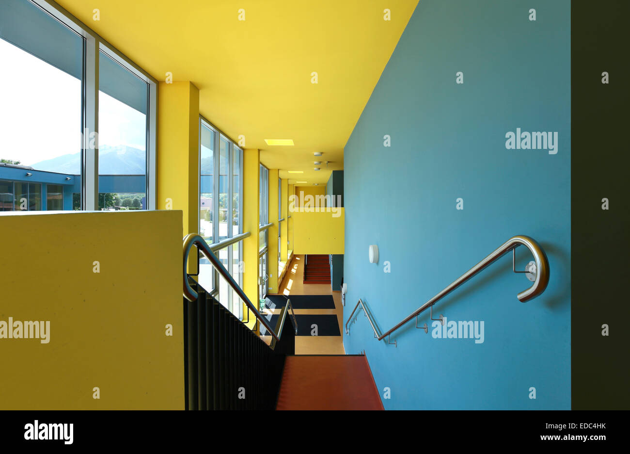 L'école publique, de la construction de piscine Banque D'Images
