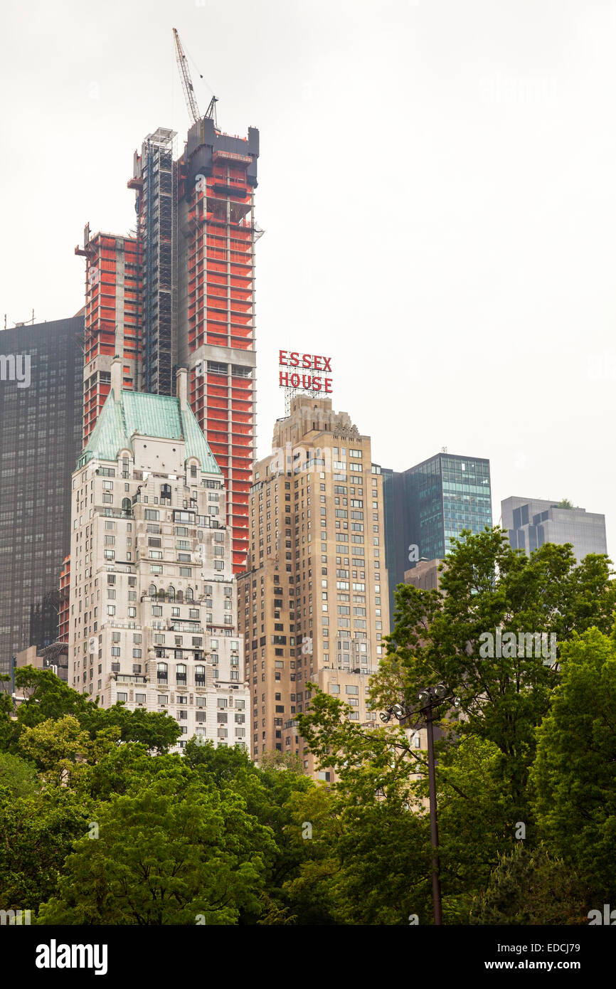 Essex House building Manhattan New York skyline skyscraper NYC NY extérieur USA America United States Banque D'Images