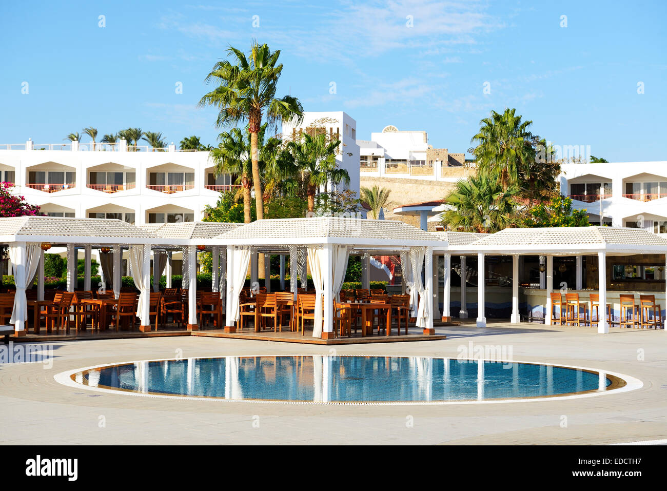 La piscine de l'hôtel de luxe, Charm el-Cheikh, Égypte Banque D'Images