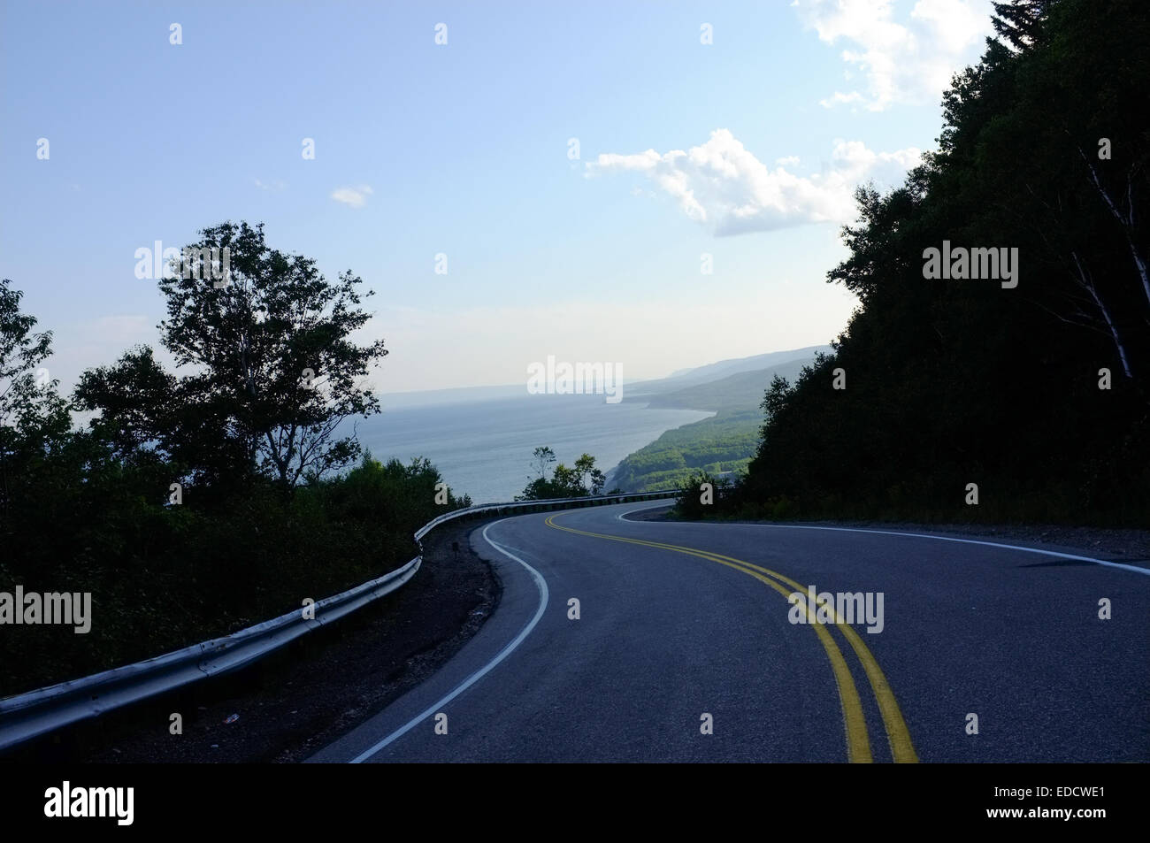 Une vue de la ligne de la côte du Cap-Breton de Cape Smokey. Banque D'Images