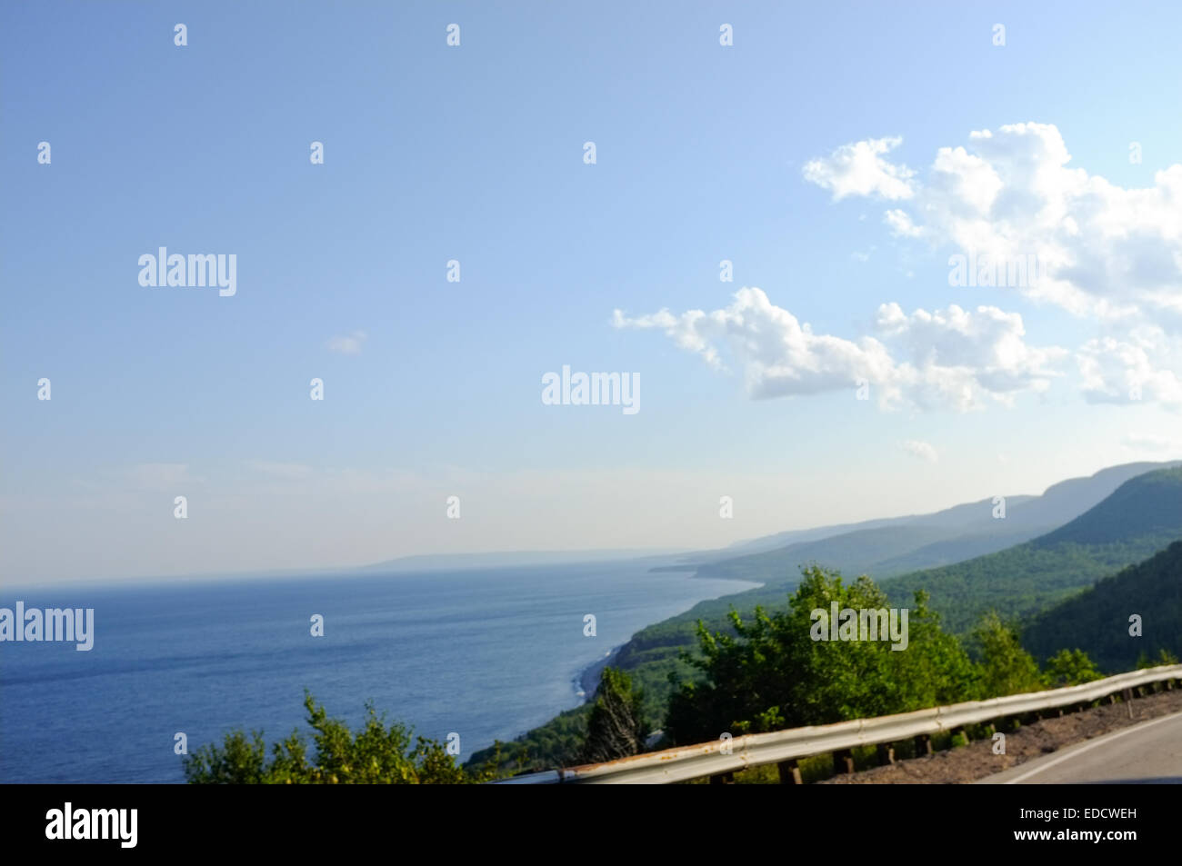 Une vue de la ligne de la côte du Cap-Breton de Cape Smokey. Banque D'Images