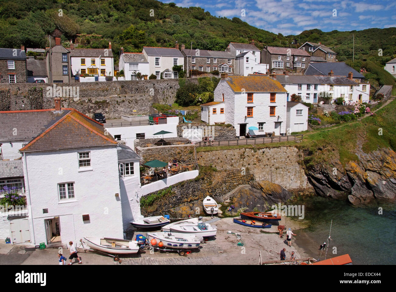 Portloe village et port, Cornwall Banque D'Images