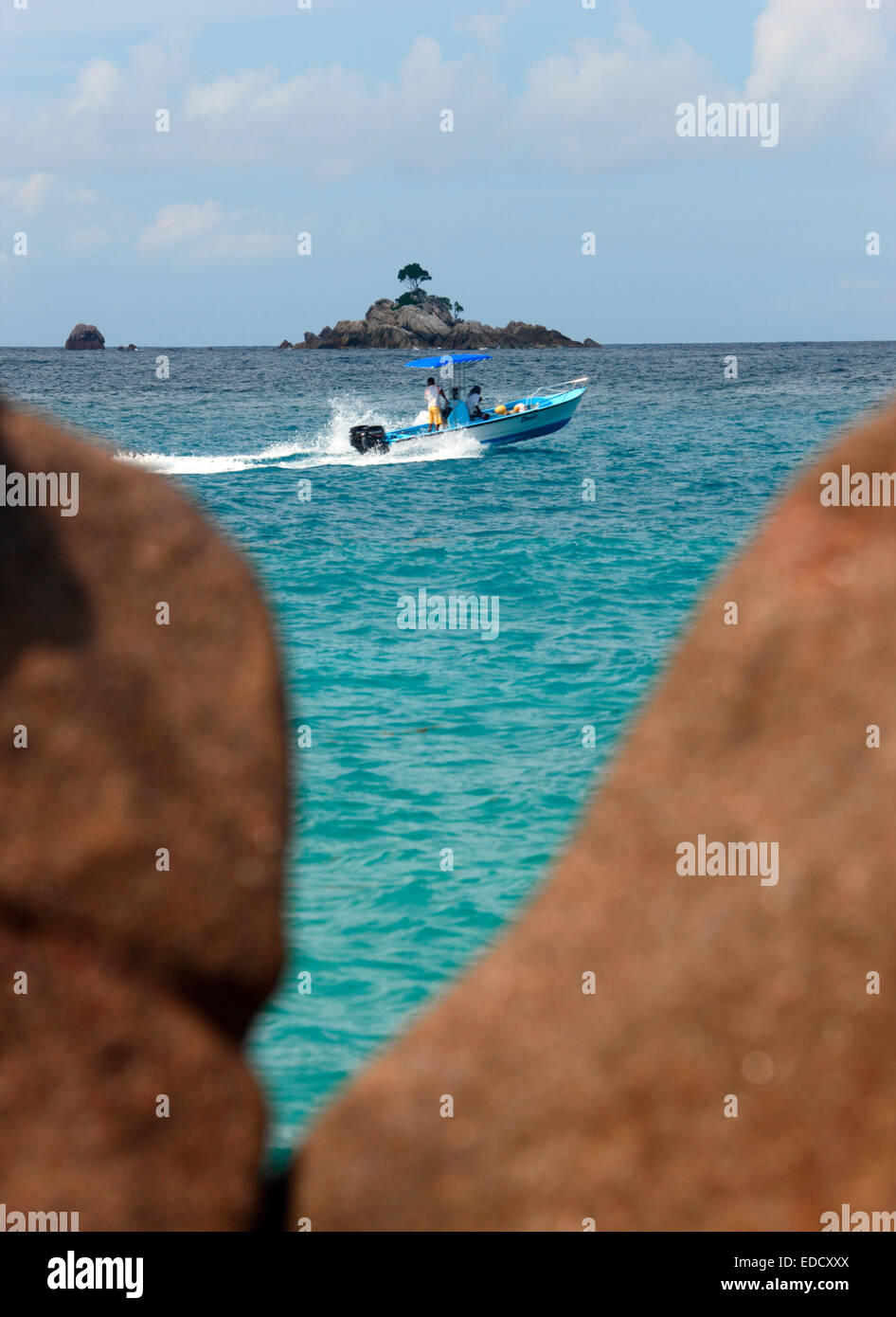 L'île de La Digue, Seychelles Banque D'Images