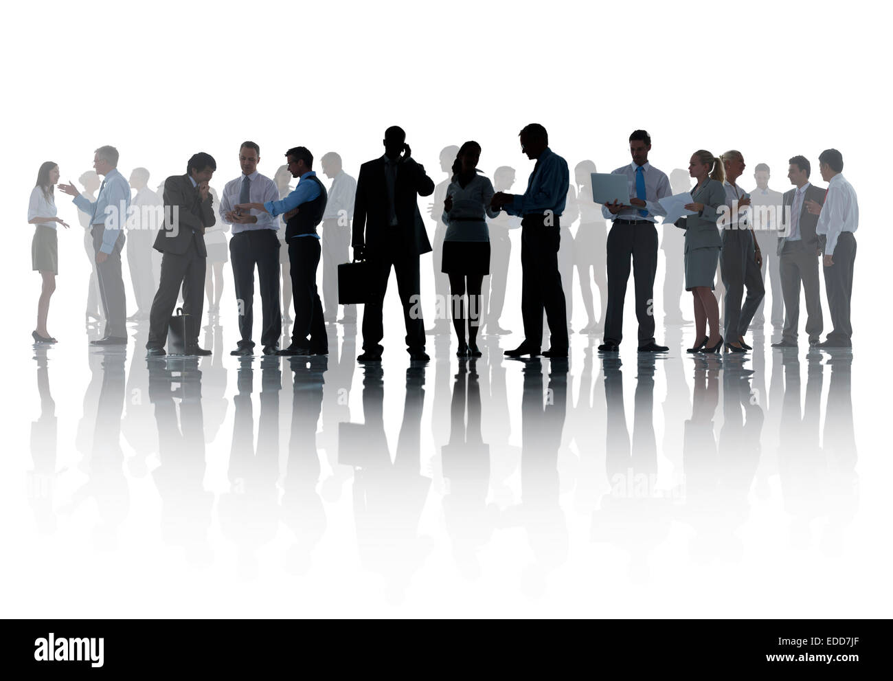 Silhouettes of Corporate Business Banque D'Images