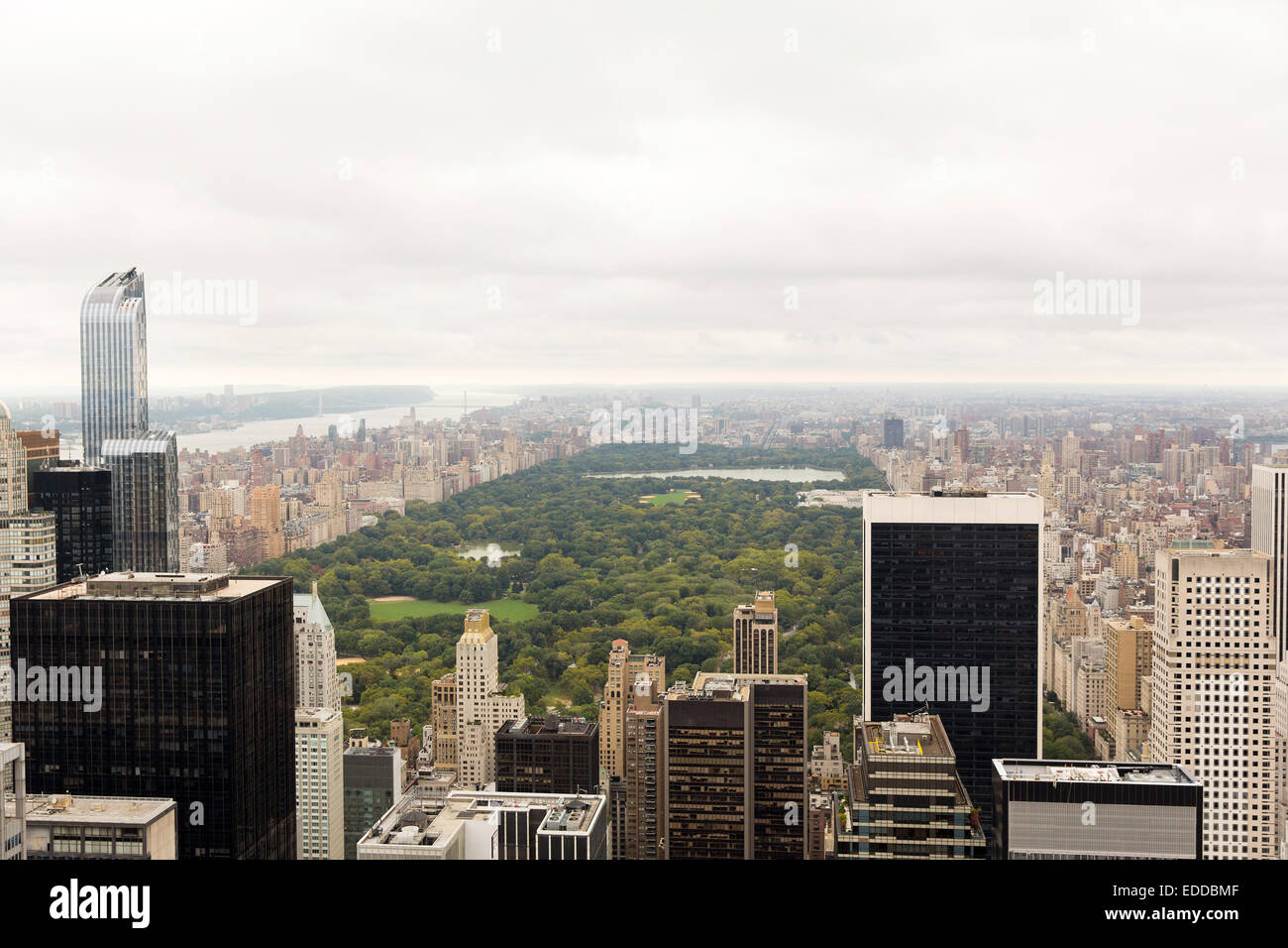 Vue aérienne du parc central de Manhattan, New York Banque D'Images