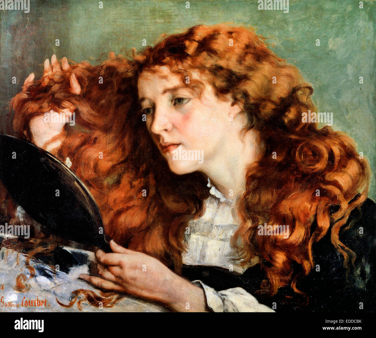 Gustave Courbet, Jo, la belle Irlandaise 1866 Huile sur toile. Nationalmuseum, Stockholm, Suède. Banque D'Images