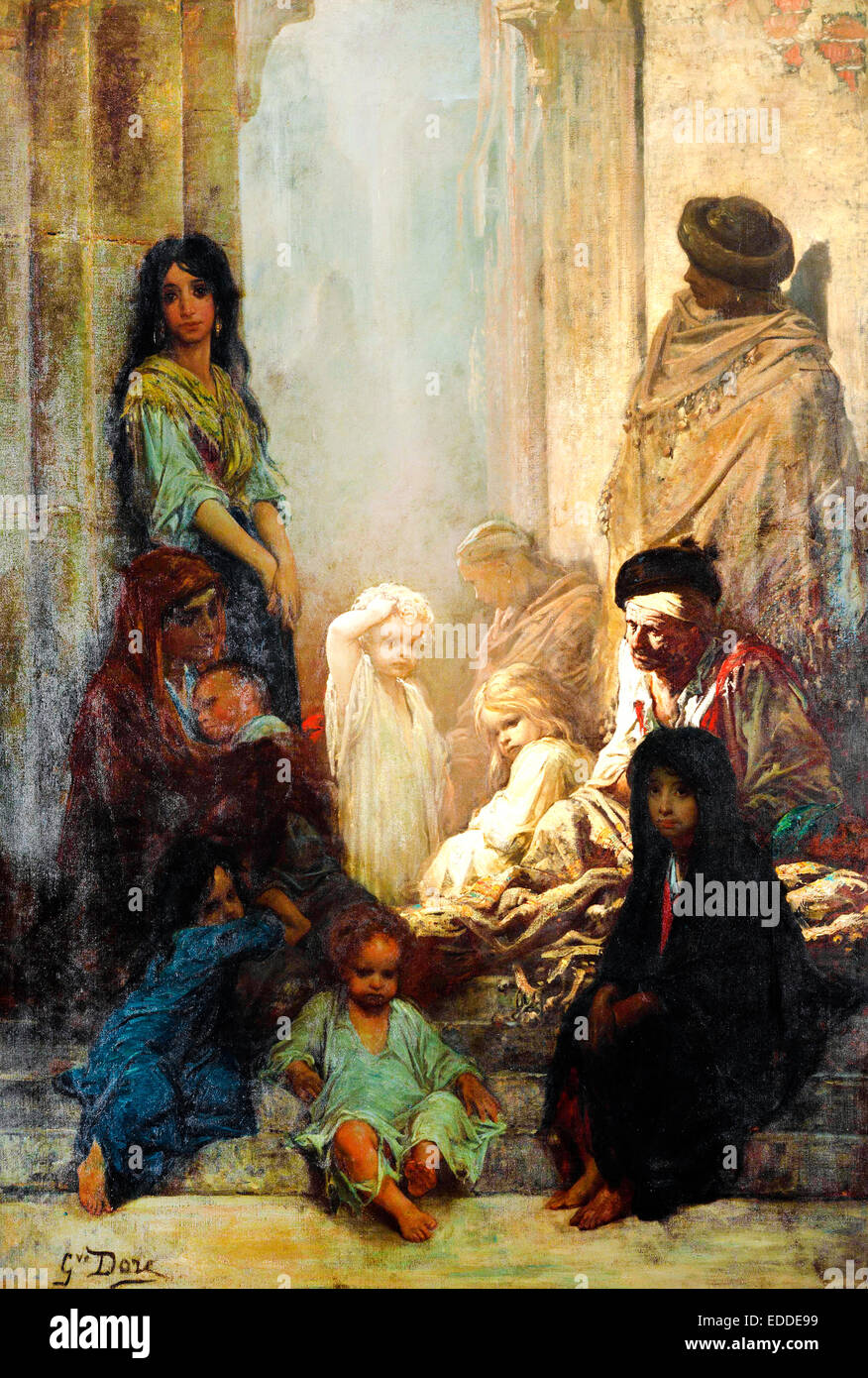Gustave Dore, La Siesta, la mémoire de l'Espagne. Vers 1868. Huile sur toile. National Museum of Western Art, Tokyo, Japon. Banque D'Images