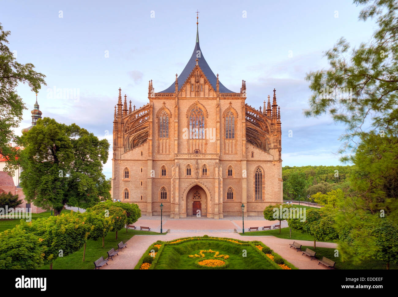 Cathédrale de Saint Barbara, Kutna Hora, Central Bohemia, République Tchèque Banque D'Images