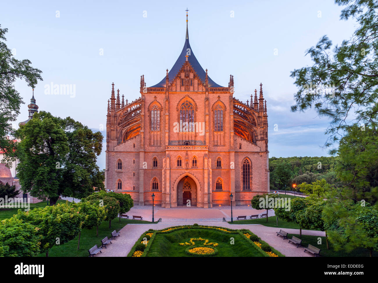 Cathédrale de Saint Barbara, Kutna Hora, Central Bohemia, République Tchèque Banque D'Images