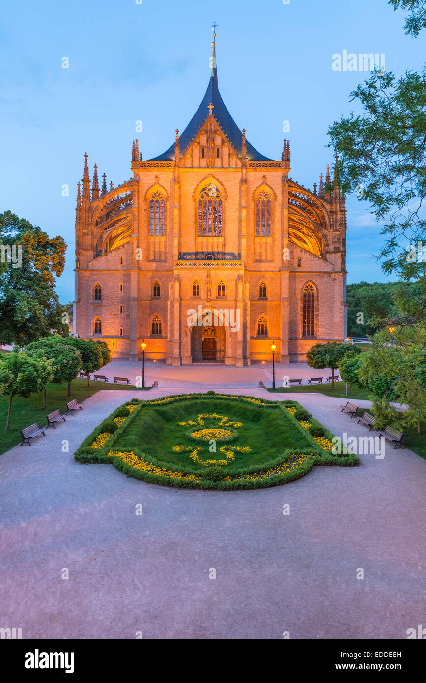 Cathédrale de Saint Barbara, Kutna Hora, Central Bohemia, République Tchèque Banque D'Images
