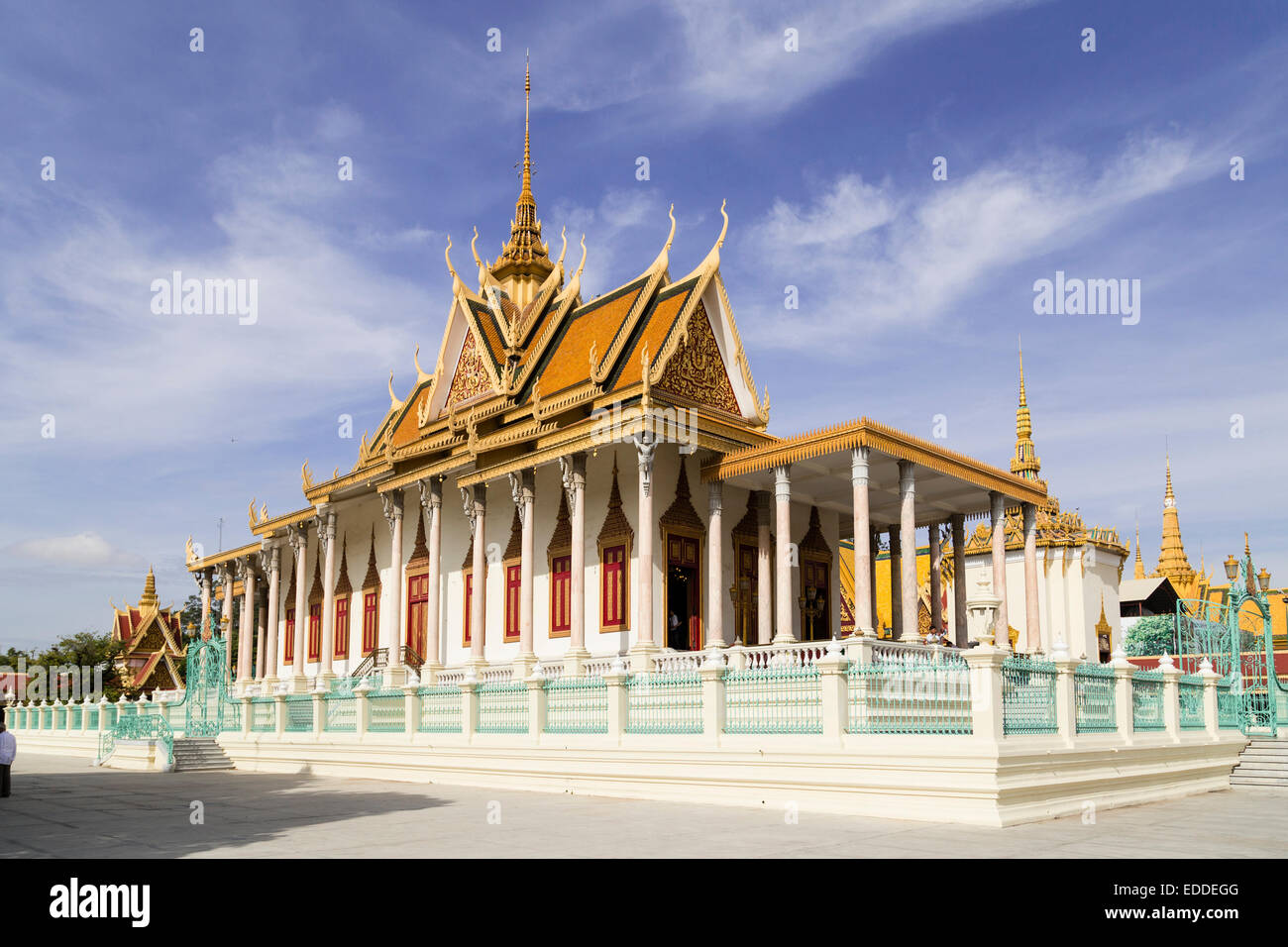 Pagode d'argent, du Palais Royal, Phnom Penh, Cambodge Banque D'Images