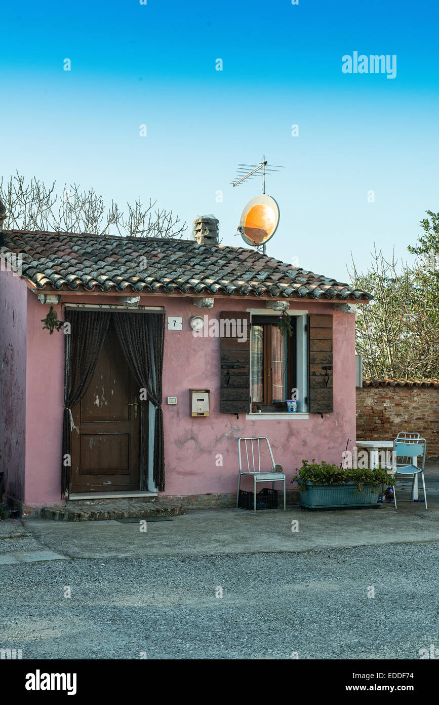 Petite maison dans la lagune de Venise Banque D'Images