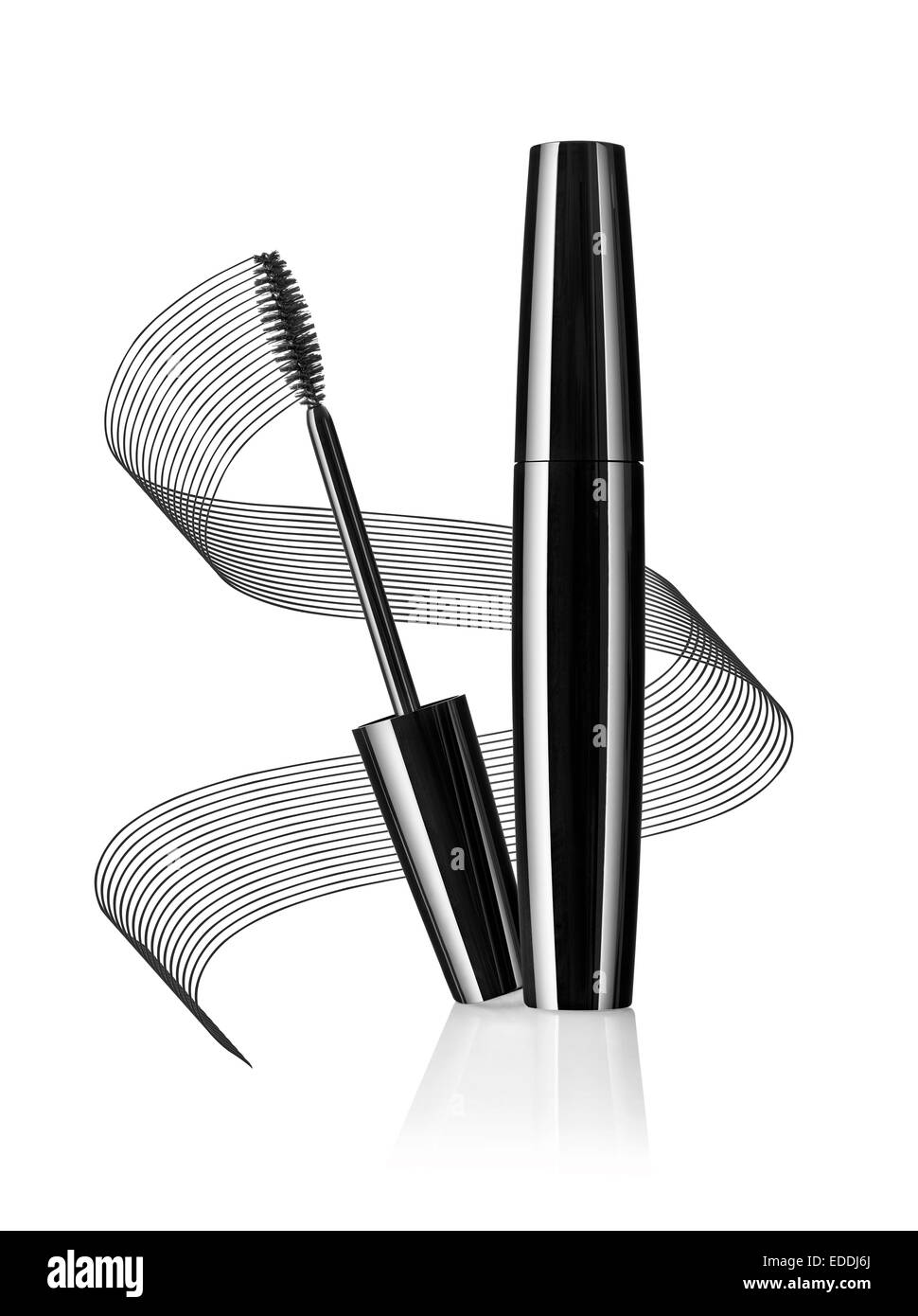 Mascara noir in front of white background Banque D'Images