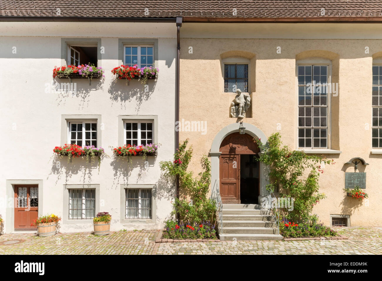 Autriche, Vorarlberg, Bregenz, maison historique fronts à la Martinsgasse Banque D'Images