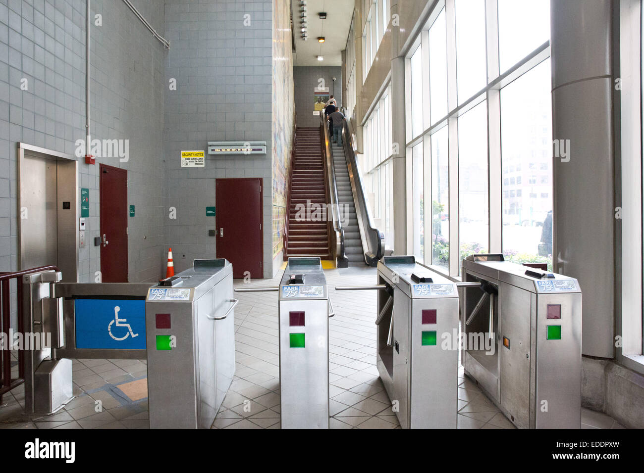 Detroit People Mover, le centre-ville de Détroit, Michigan, USA. Le 24 octobre 2014. Banque D'Images