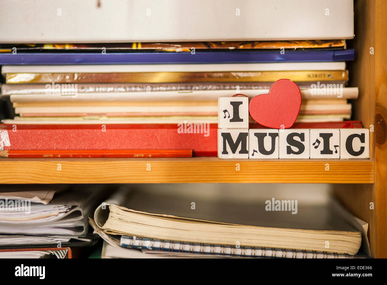 J’aime la musique Banque D'Images