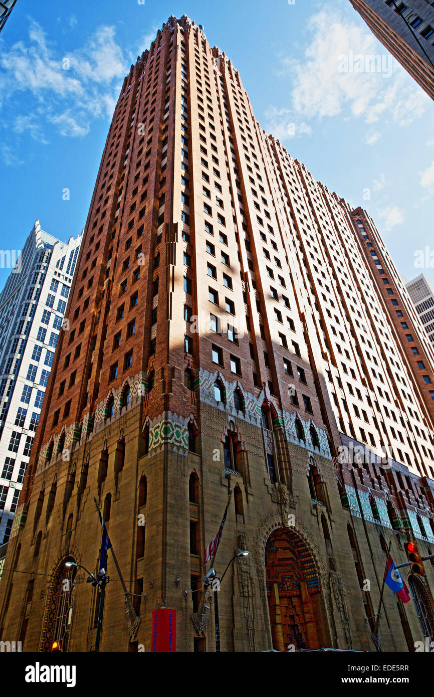 Guardian Building Detroit, Michigan, USA. Le 24 octobre 2014. Banque D'Images