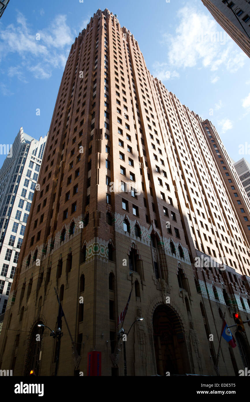 Guardian Building Detroit, Michigan, USA. Le 24 octobre 2014. Banque D'Images