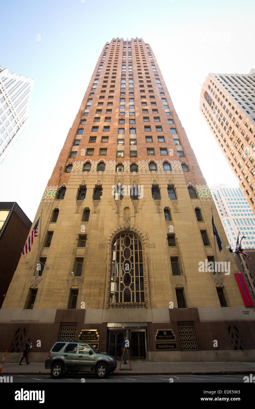 Guardian Building Detroit, Michigan, USA. Le 24 octobre 2014. Banque D'Images
