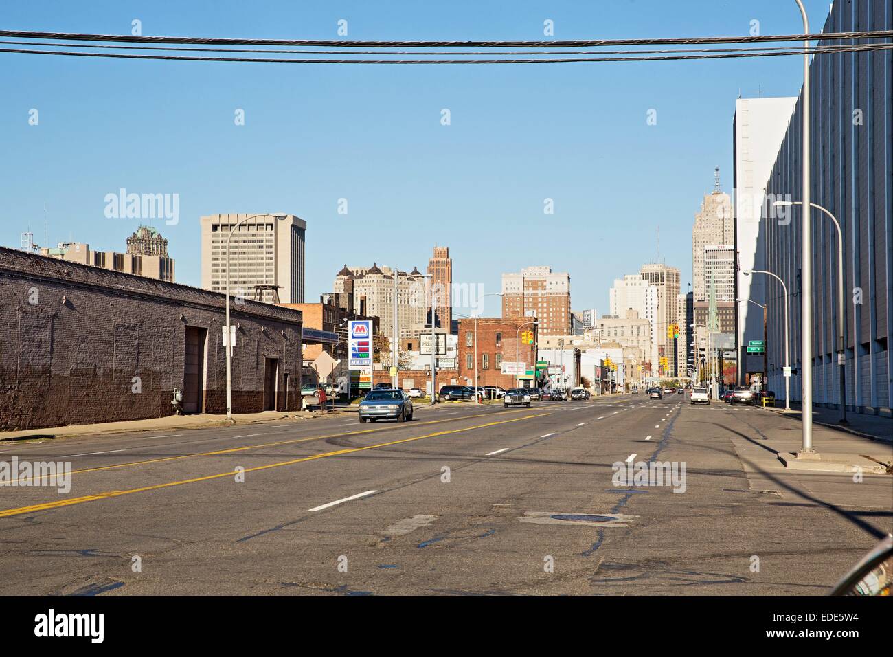 Le centre-ville de Detroit, Michigan, USA. 26 octobre, 2014. Banque D'Images