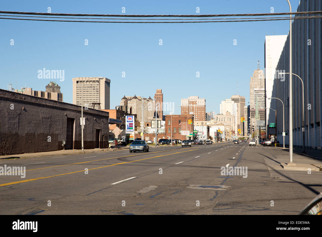Le centre-ville de Detroit, Michigan, USA. 26 octobre, 2014. Banque D'Images