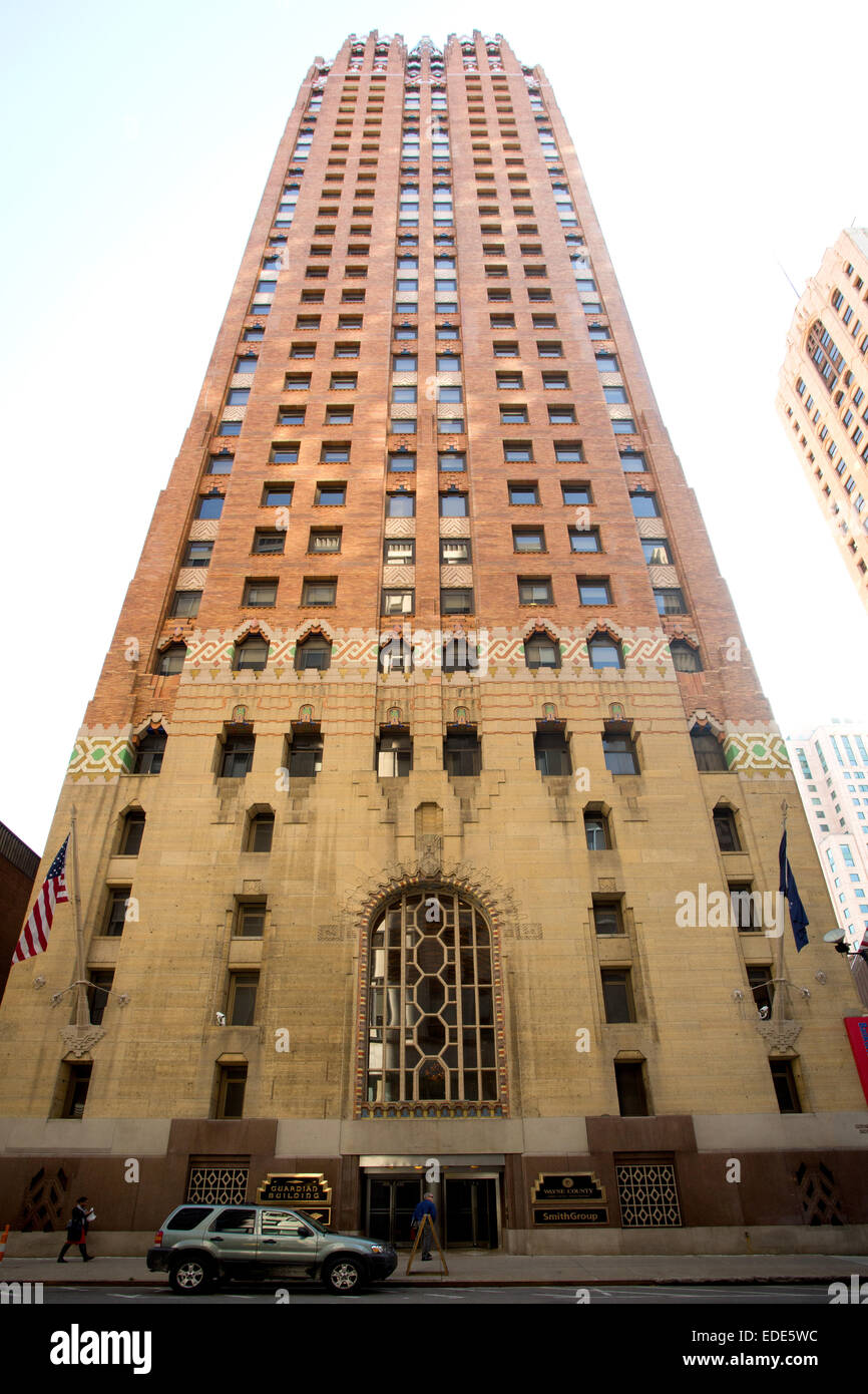 Guardian Building Detroit, Michigan, USA. Le 24 octobre 2014. Banque D'Images