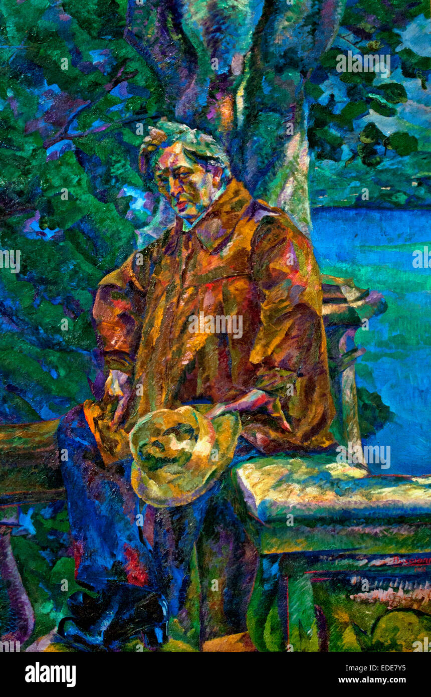 Ritratto del maestro Busoni - Portrait de Busoni master 1916 Umberto Boccioni 1882-1916 peintre italien Italie Banque D'Images