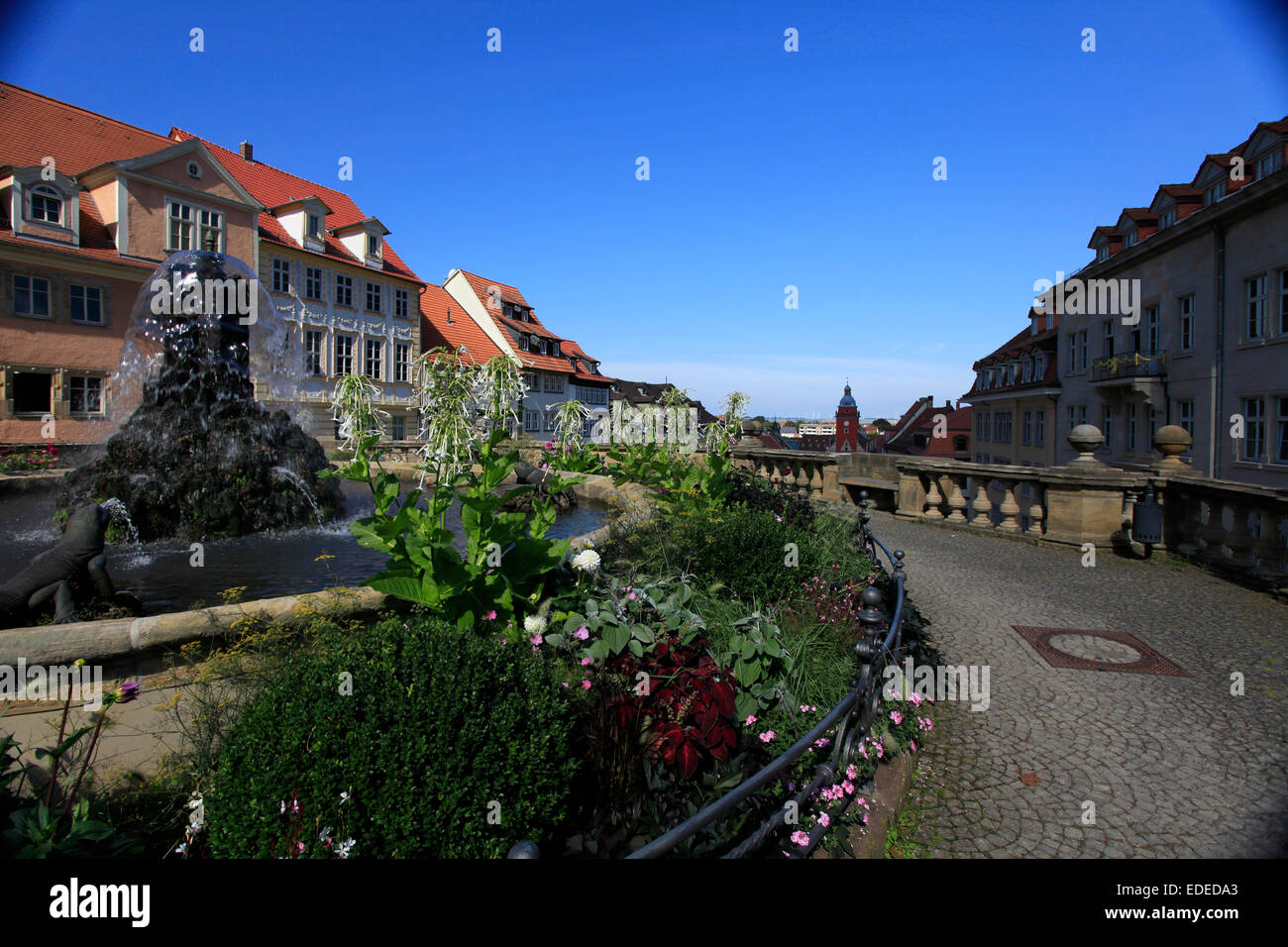 L'eau Arts de Gotha a été inauguré en 1895 et est alimenté par une station de pompage à Lucas Cranach maison avec l'eau du Leinakanal construits 1369. Photo : Klaus Nowottnick Date : 3 septembre 2012 Banque D'Images