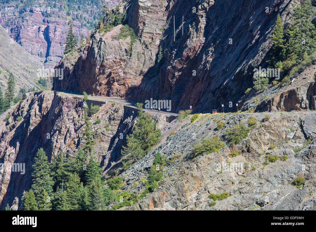 550 route de San Juan Skyway Scenic Byway également connu sous le nom de millions de dollars et l'autoroute entre Ouray Silverton au Colorado Banque D'Images