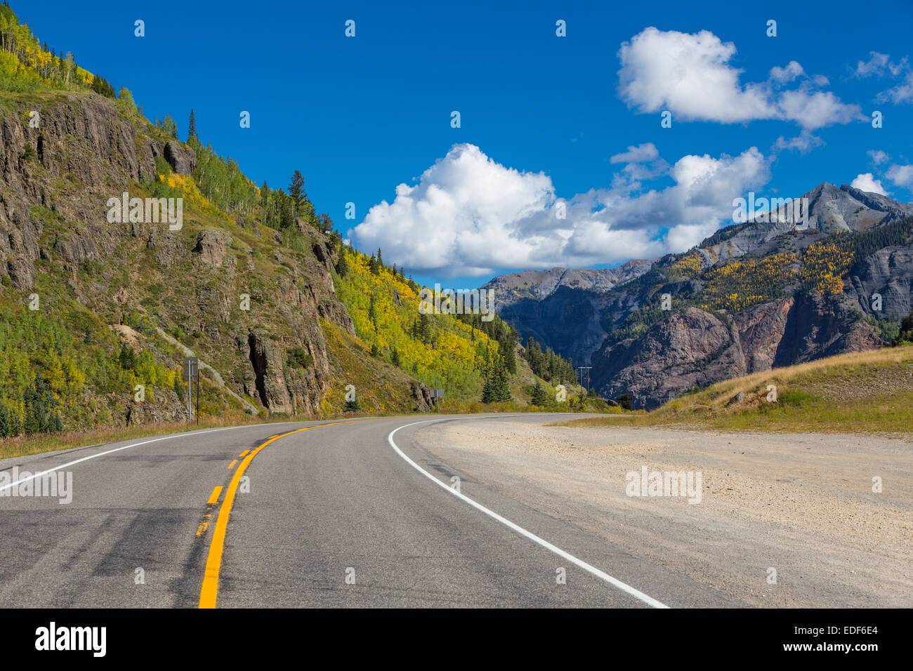 550 route de San Juan Skyway Scenic Byway également connu sous le nom de millions de dollars et l'autoroute entre Ouray Silverton au Colorado Banque D'Images