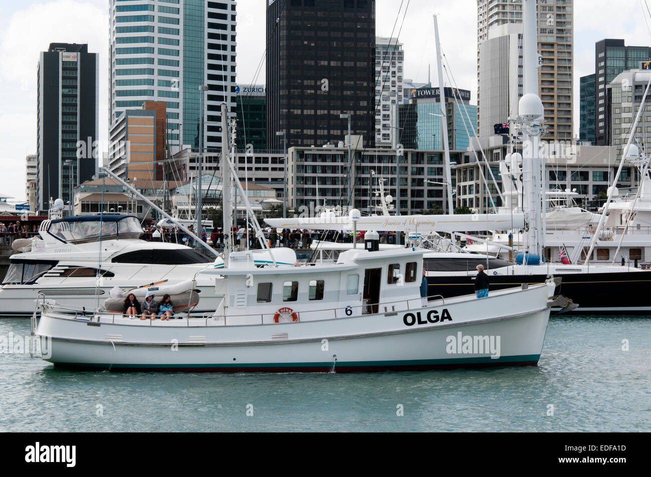 Yacht à Patrimoine canadien dans le Viaduct Basin, Auckland Banque D'Images