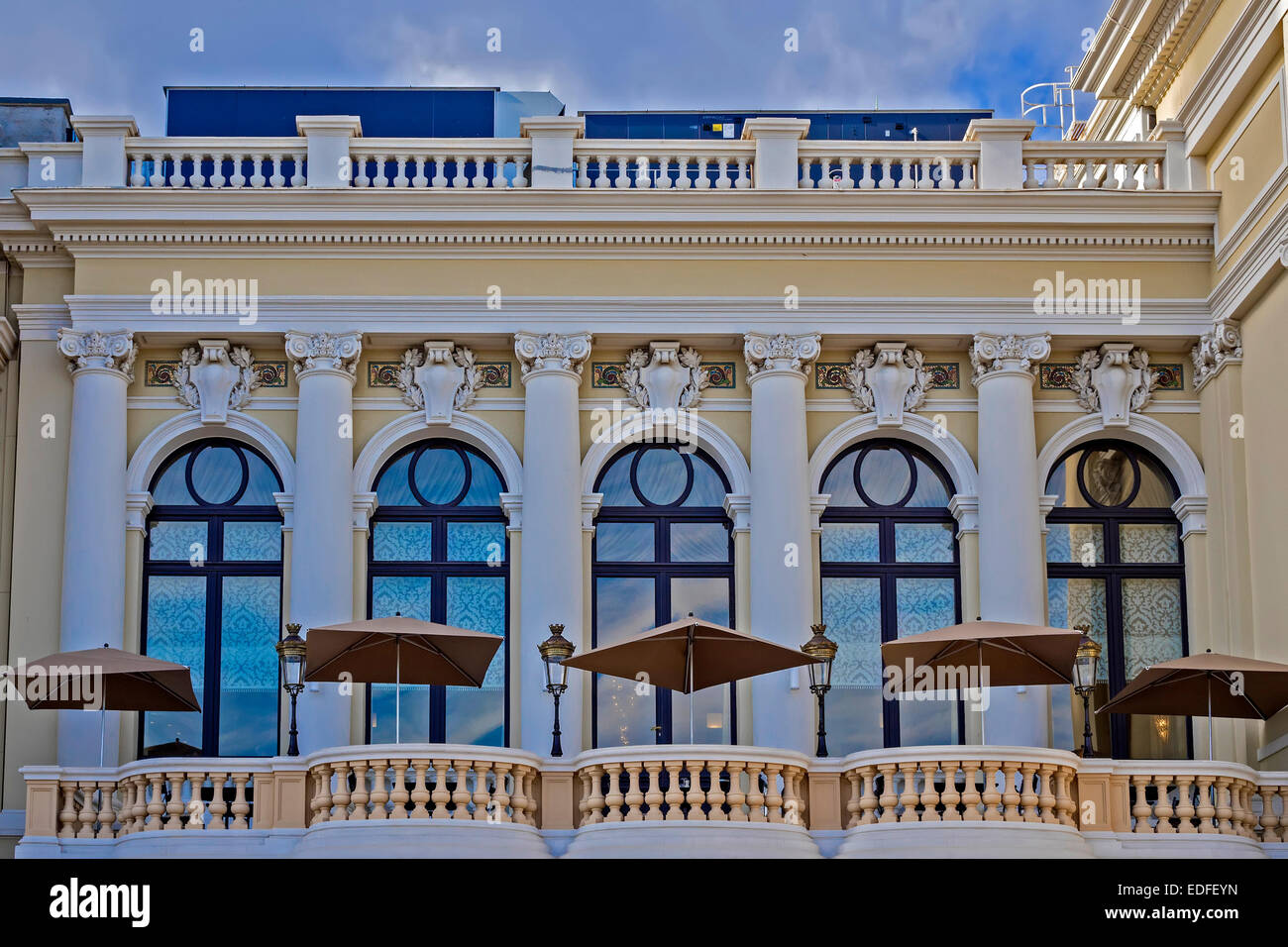Partie de façade arrière Casino Monte Carlo Monaco Banque D'Images
