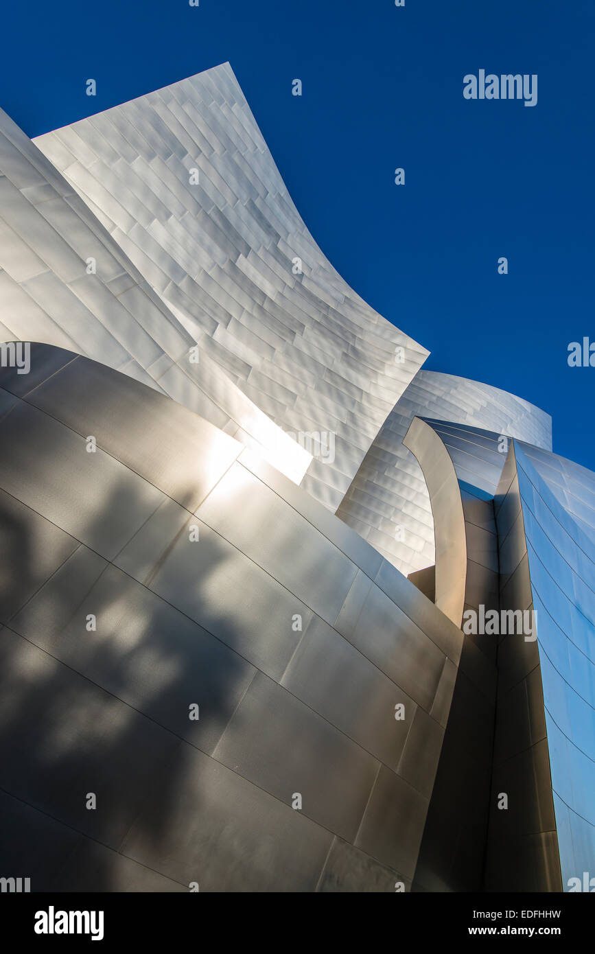Le Walt Disney Concert Hall conçu par Frank Gehry, Los Angeles, Californie, USA Banque D'Images