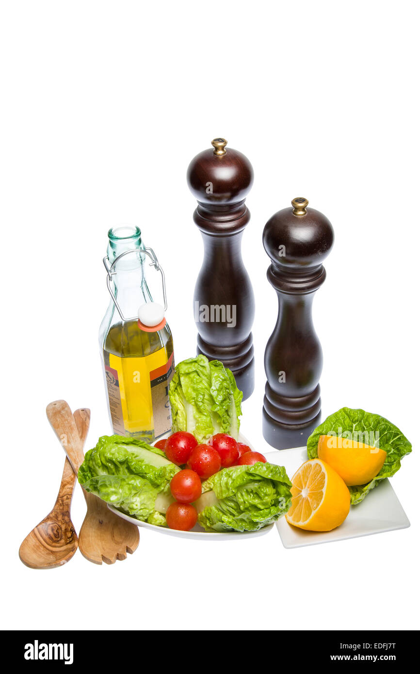 La salade est une grande source de vitamines Banque D'Images