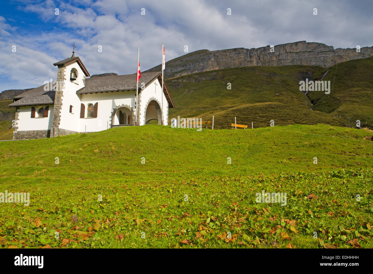 Eglise dans le village alpin de Tannenalp Suisse Banque D'Images