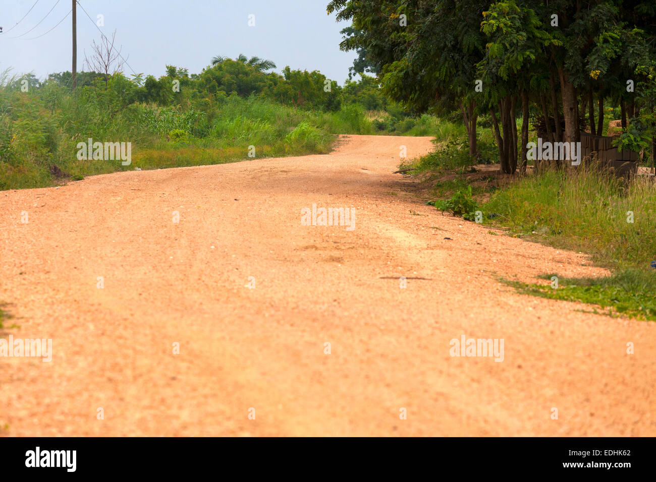 Chemin rural, d'Accra, Ghana, Afrique Banque D'Images