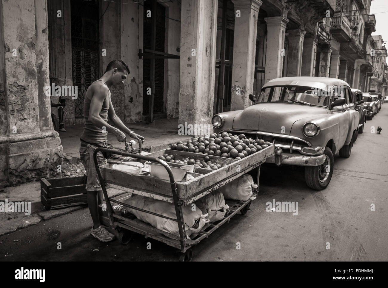 Cuba Street Archive. Scène de rue typique de la vieille Havane. Banque D'Images