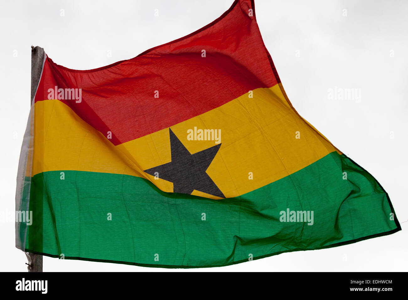 Drapeau du Ghana Banque D'Images