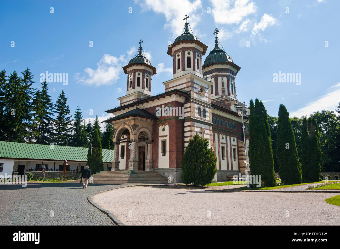 La grande église au monastère de Sinaia, Sinaia, Roumanie Banque D'Images