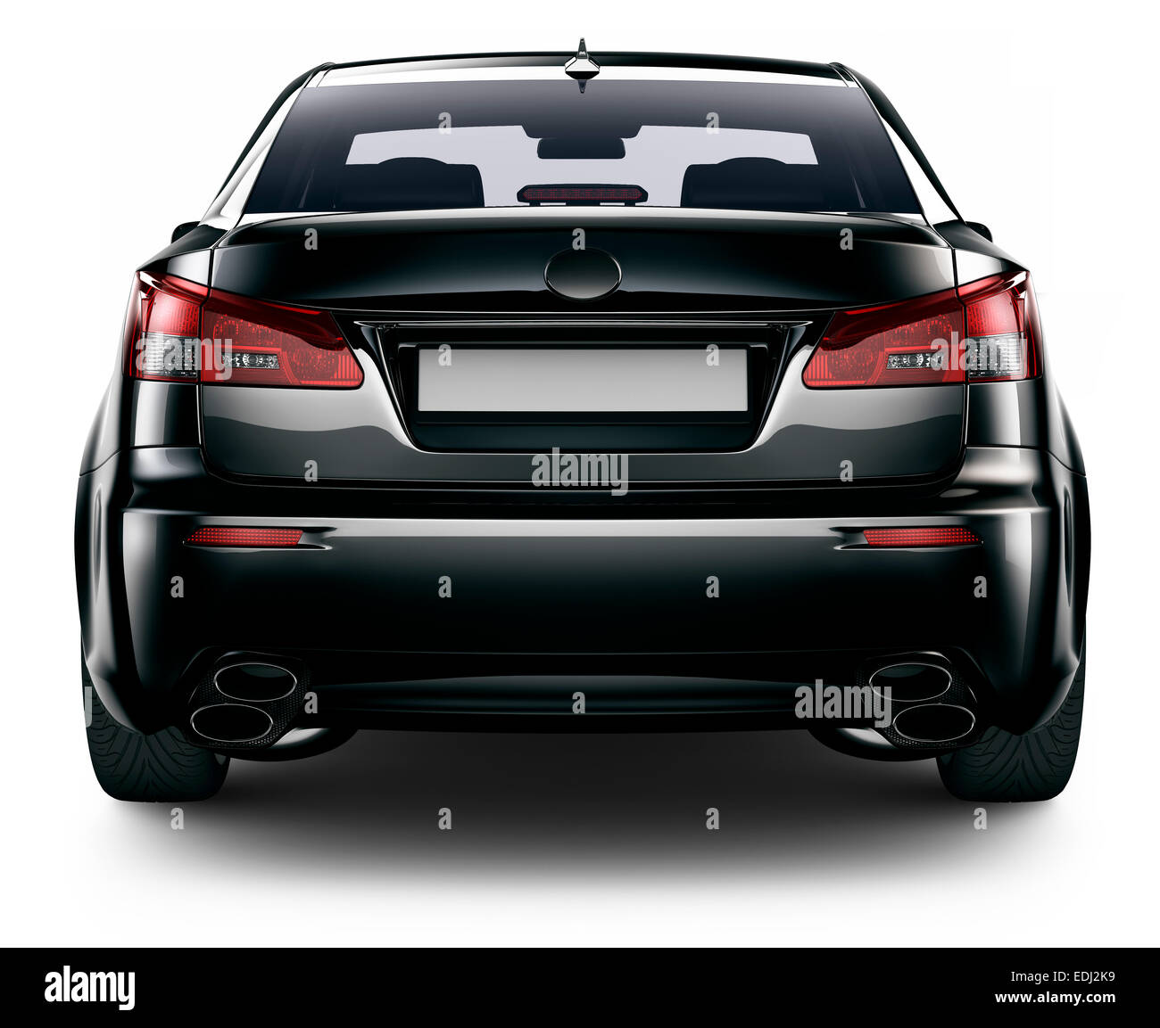 Voiture noire - angle arrière Banque D'Images