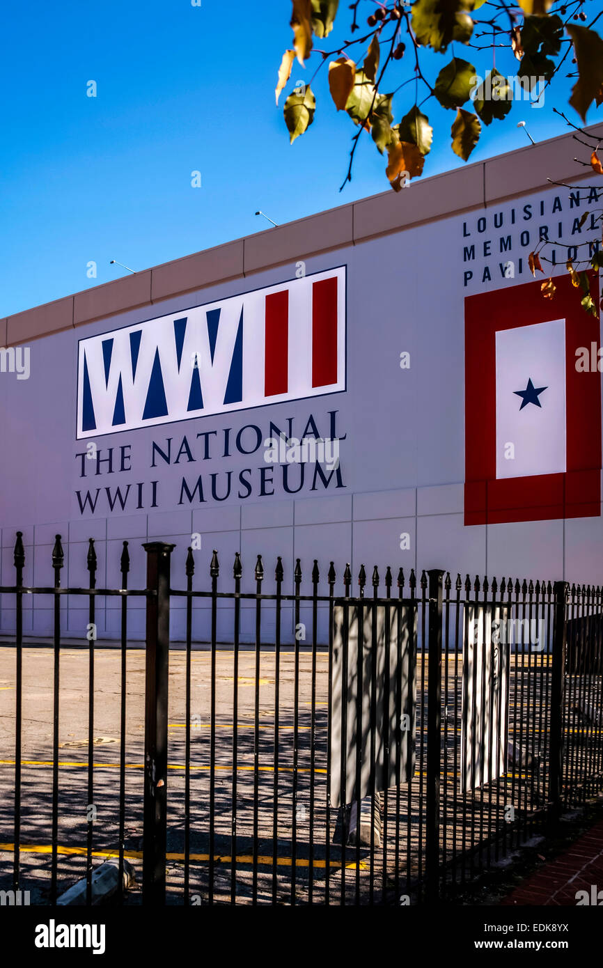 Le Musée National de la seconde guerre mondiale dans l'Entrepôt/Arts District de New Orleans LA Banque D'Images