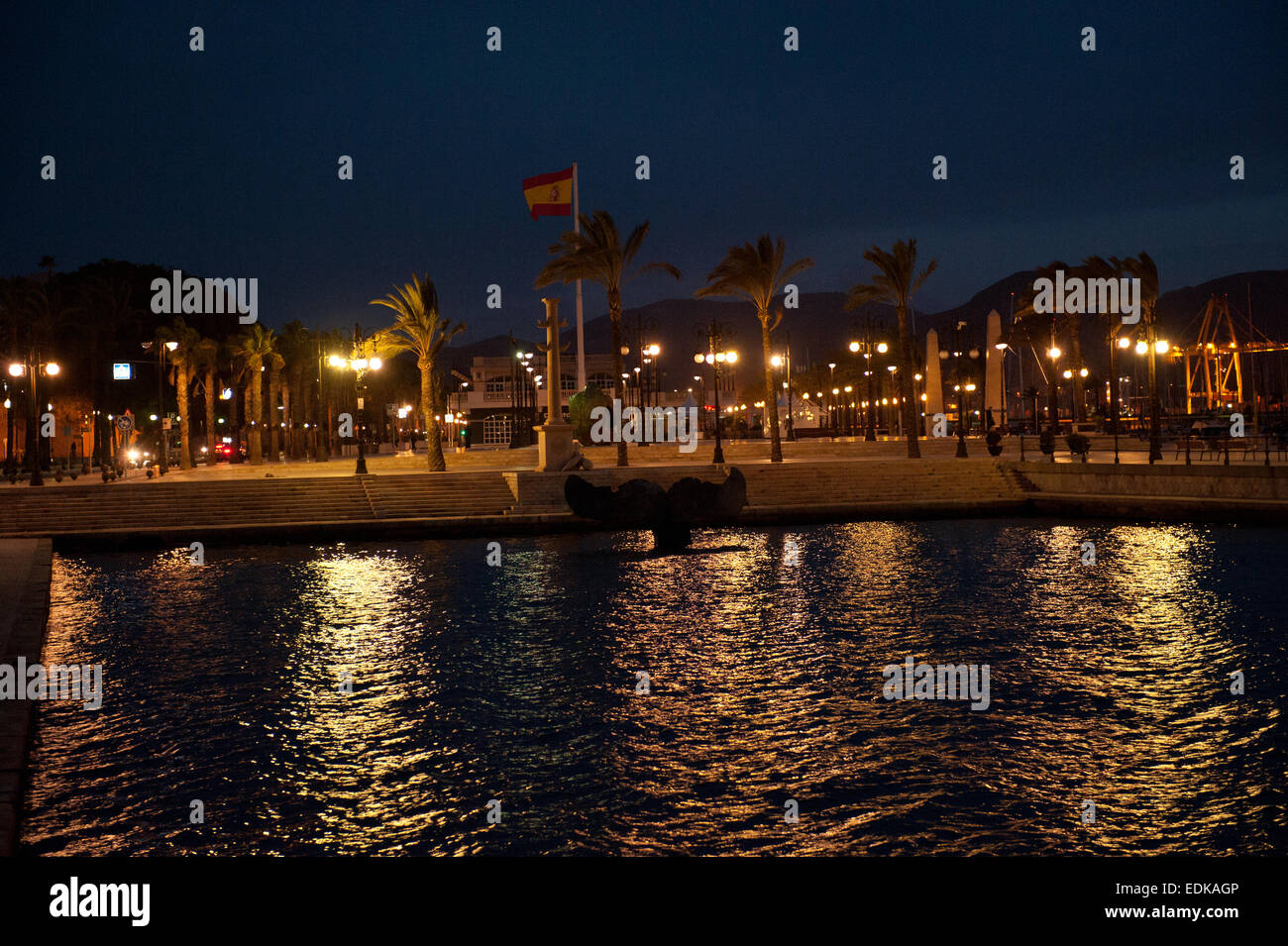 Voir l'om le port et du port de Carthagène, Espagne Banque D'Images