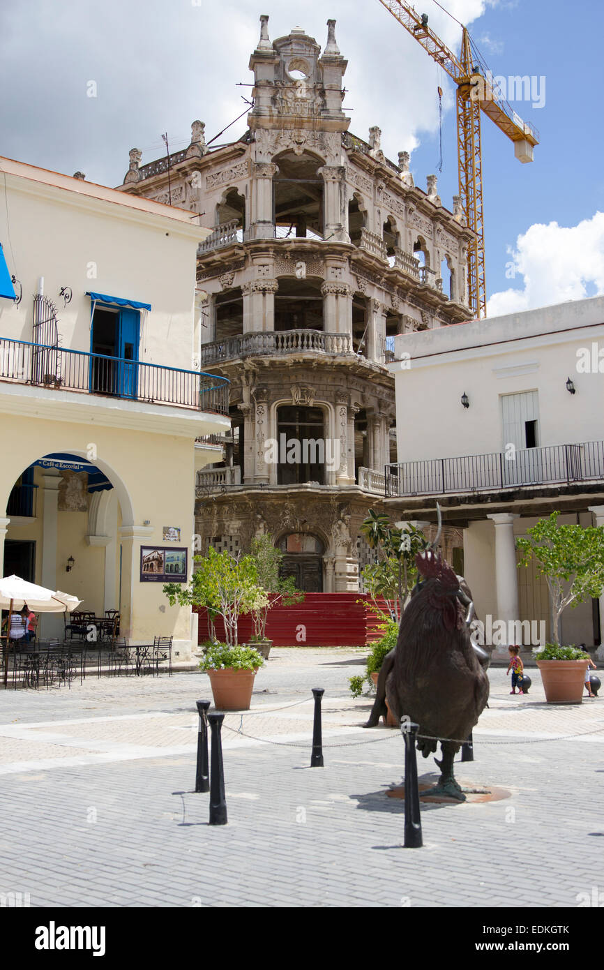 La Plaza Vieja, La Havane Banque D'Images