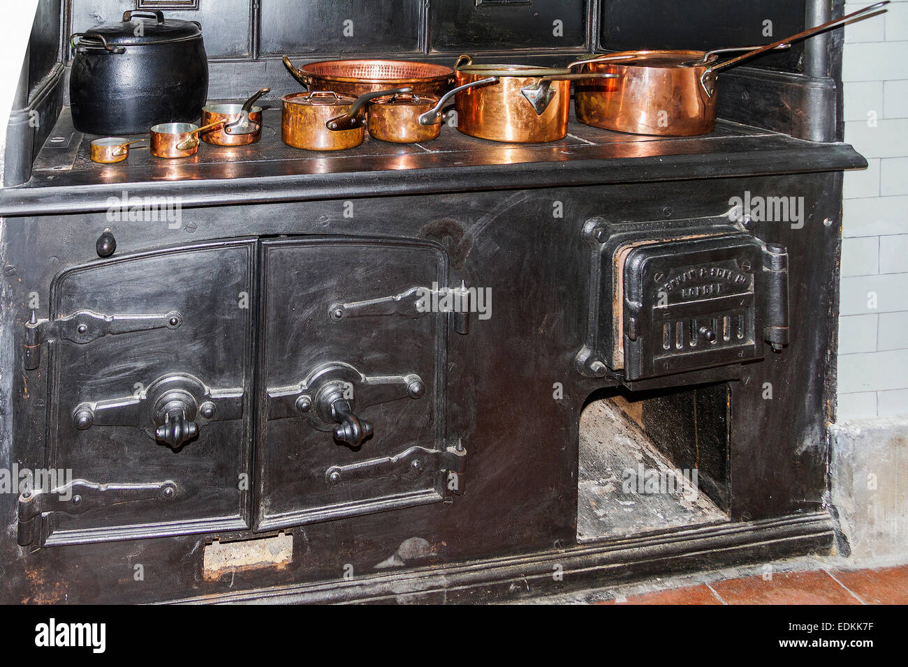 Gamme de cuisine victorienne Banque D'Images