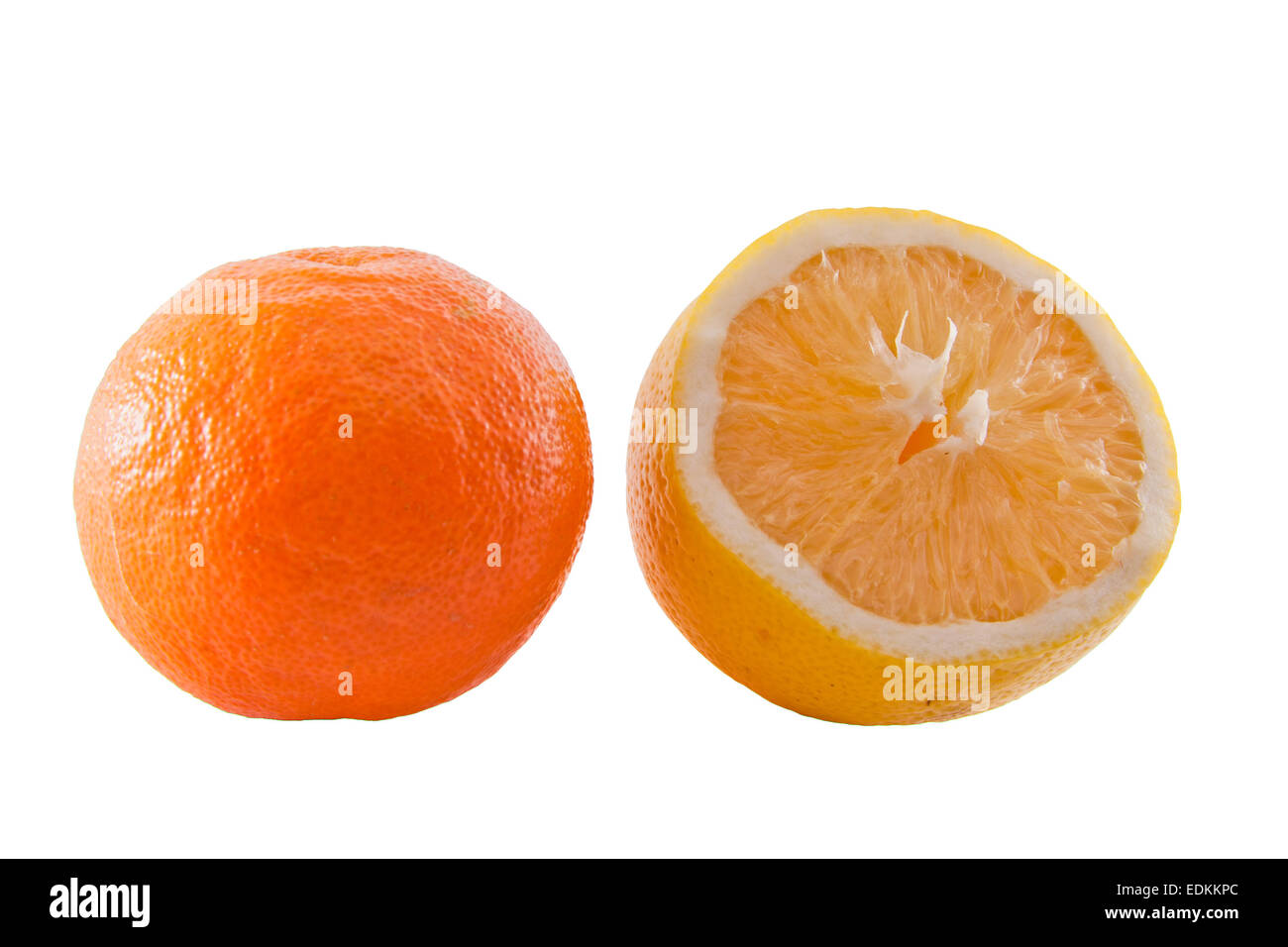 La mandarine et le citron Banque D'Images